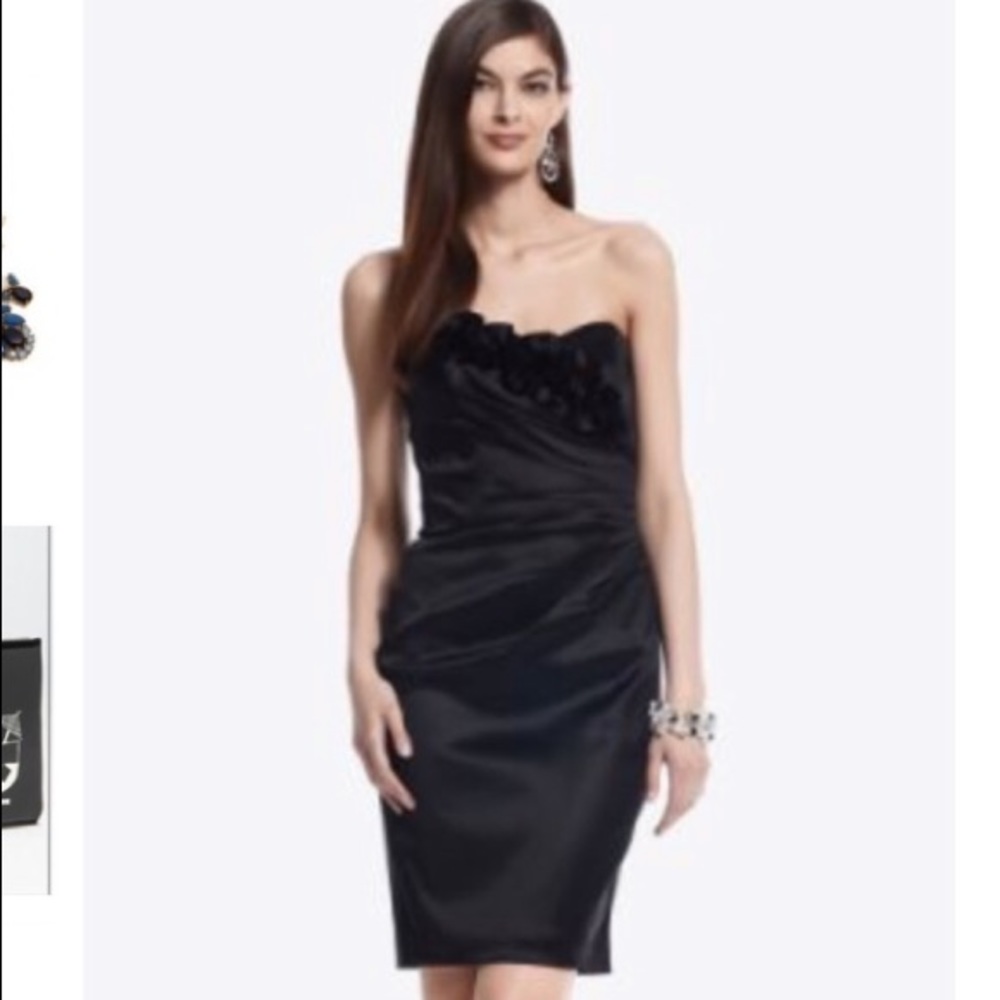 WHBM black satin dress EUC size 0